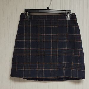 Hollister Navy Green Red Plaid Mini Skirt Sz Medium Academia Girlhoodcore